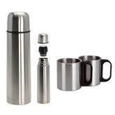 Rustfritt stål termos 1L m 2 kopper med hank