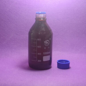 Amber Brown Reagent bottle with cap autoclavable, heavy wall 1000mL