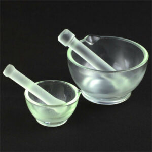 Lab Pestle Chemistry Borosilicate glassware Mortar 120mL