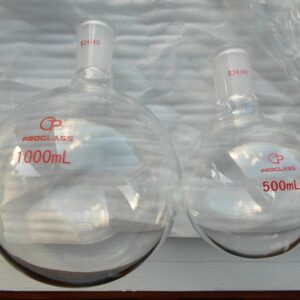 Proglass "rundkolber" med flat bunn