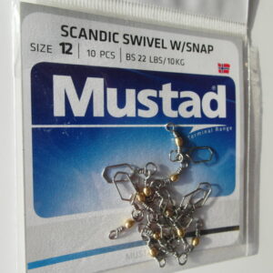 Mustad Barrel Swivel med snap 12