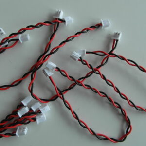 Xh2.54mm 20cm 2p Twisted wire Cable 1007 22awg double Head with housing JST XH 2.5 AS XHP