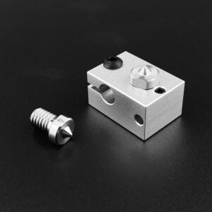Heat Block PT100 V6 For Hotend Plated copper block +dyse