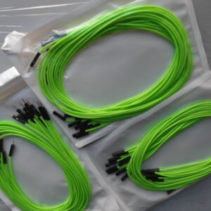 3x 60cm 22AWG kabler lysgrønn