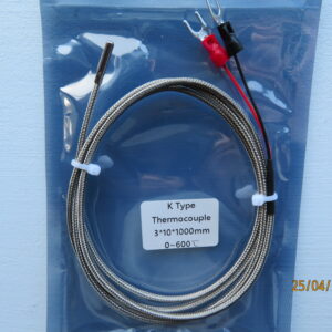 Temperatur sensor, 0-600 grader 1m 3x10mm