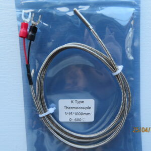 Temperatur sensor, 0-600 grader 1m 3x15mm