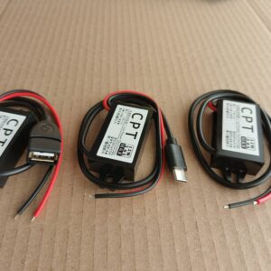 Spenningsregulering 12v til 5v for bil rund 5.5mm