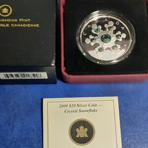 Canada Sølv Blue Crystal Snowflake