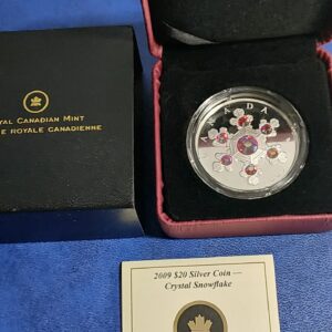 Canada Sølv Pink Crystal Snowflake