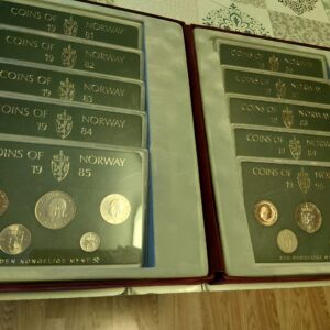 Coins of Norway myntsett MED perm 1981 – 1990