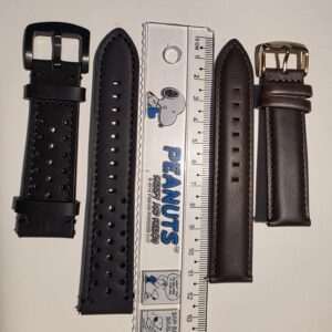 Klokkereim svart 22mm nr 7